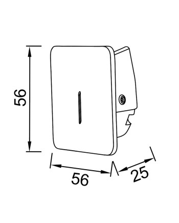 SOTAVENTO * BAÑADOR PARED LED 3W 3000K IP42 CUA. BLANCO